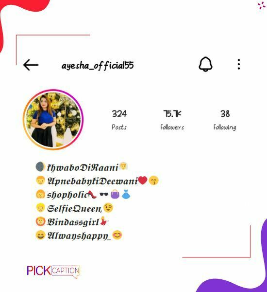 Best Instagram bio with emojis copy and paste with stylish font