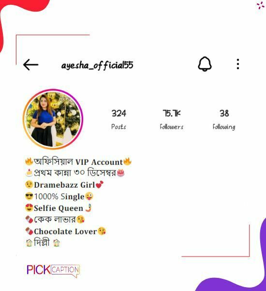 Best attitude instagram bio for girls in bengali