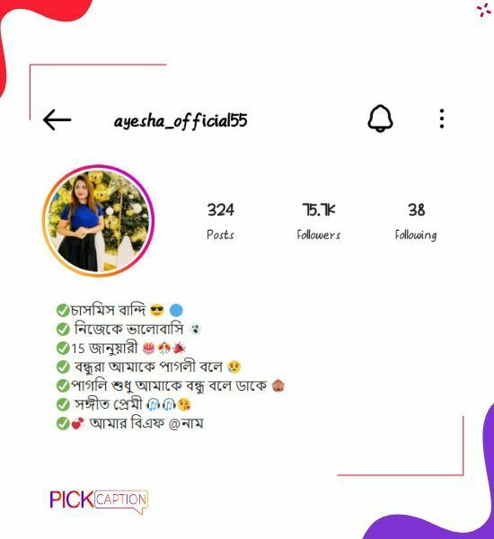 Best cool instagram bio for girls in bengali