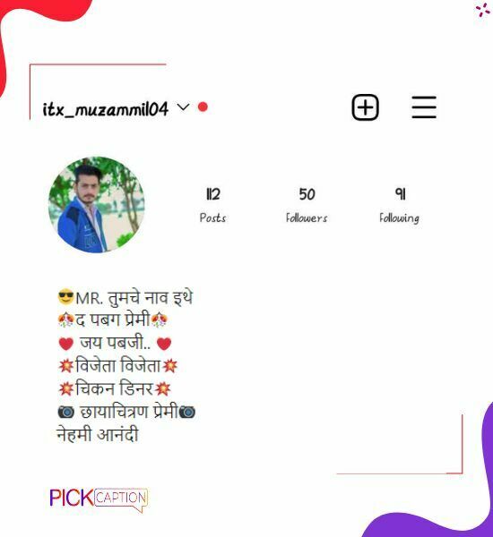 Best funny instagram bio for boys in marathi