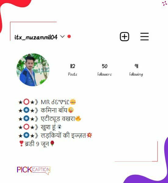 Best stylish bio for boys for instagram in hindi