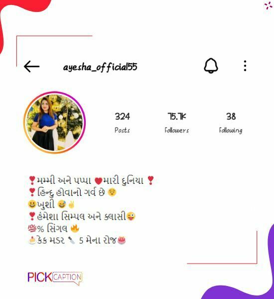 Swag instagram bio for girls in gujarati
