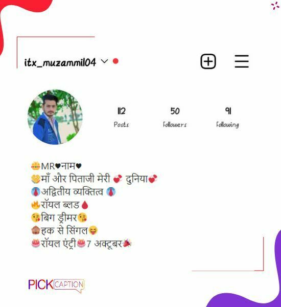 Unique instagram bio for boys in hindi