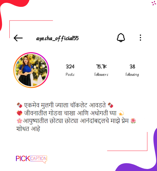 Instagram bio for single girls in marathi