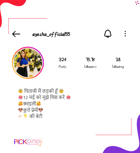 Best instagram bio for girls in hindi