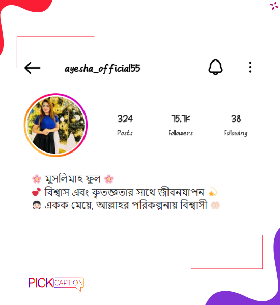 Best instagram bio for single muslim girls in bengali