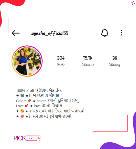 Best official instagram bio for single girls in gujarati