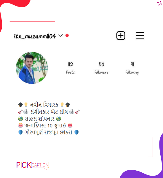 Best instagram bio for rajput boys in gujarati