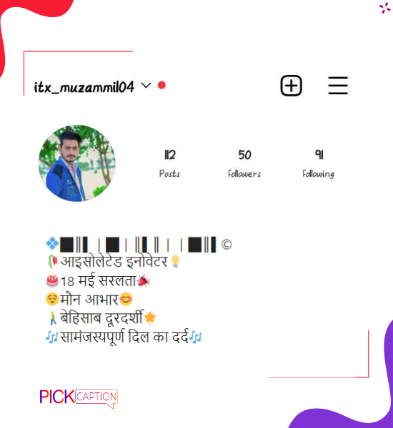 Best official sad instagram bio in hindi
